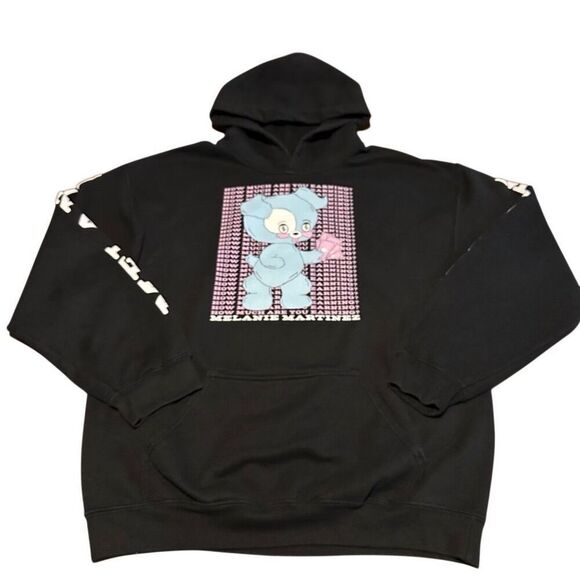 Melanie Martinez How Much Are You Earning Hoodie bunny Rare HTF black Graphic L - Picture 1 of 9